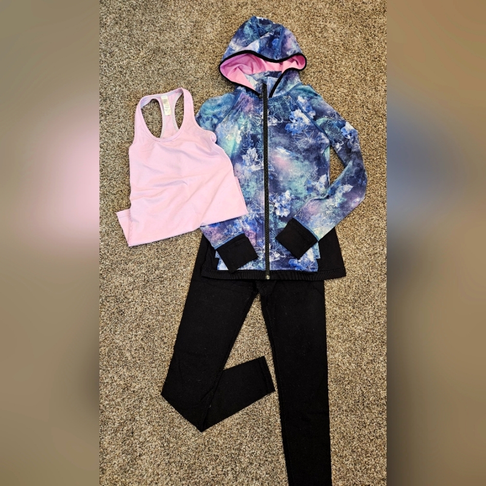 Ivivva Girls set - leggings, shirt, jacket